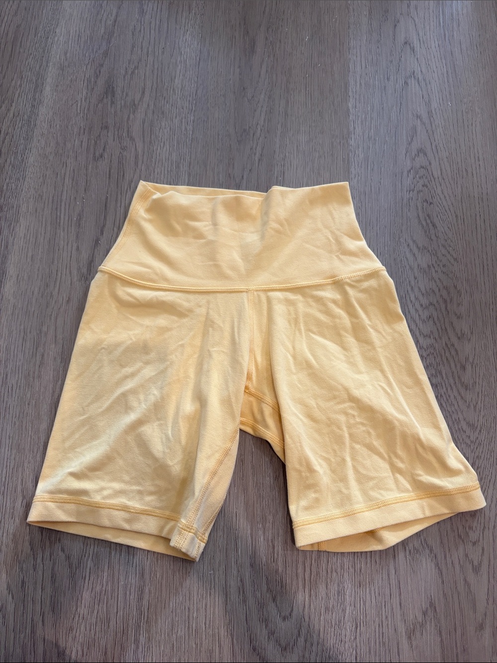 High-Waist Yellow/orange TNA Women's Bike Shorts